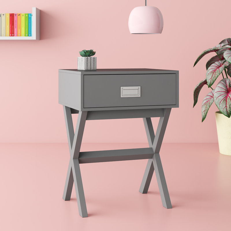 Hashtag Home Maison Cross Legs End Table with Storage & Reviews Wayfair